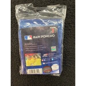 Boston Red Sox MLB Rain Poncho One Size Fits Most Weatherproof Large L